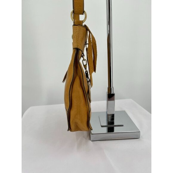 Lucky Brand Baldwin Crossbody Crossbody Bag Shoulder Bag Distressed Boho Mustard - Picture 5 of 16